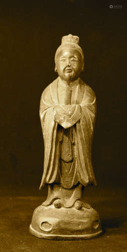 Chinese Ming Bronze Standing Figurine