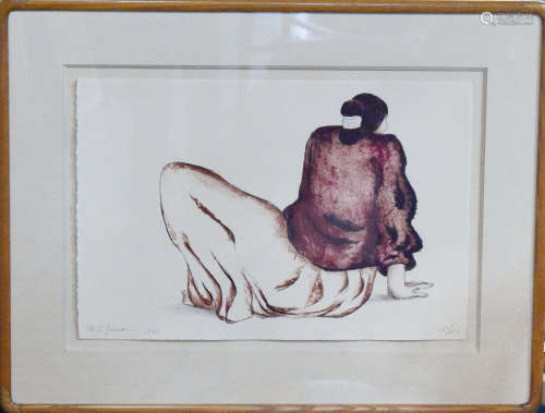 Water Color of a Women - Signed