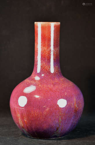 Chinese flambe Porcelain Tian Chung Vase