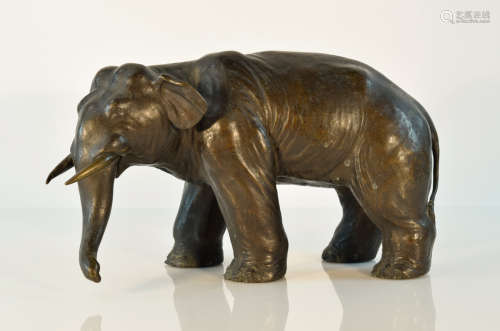Japanese Bronze Model of Elephant