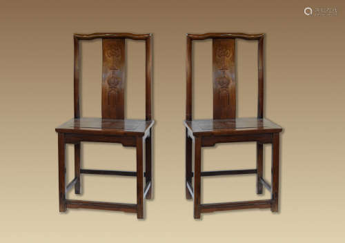Pair Chinese Rosewood Chairs