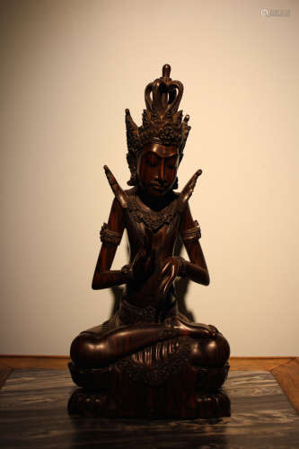 Bali Carved Exotic Rosewood Figurine