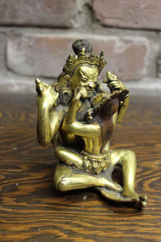 Nepal Gilt Bronze Erotic Diety