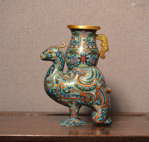 Chinese Cloisonne Duck Vessel