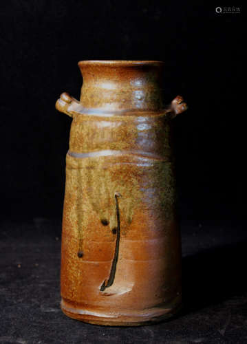 Japanese Studio Pottery Vase - Kanzan Type  Signed