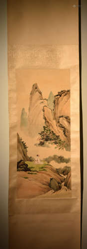 Chinese Scroll Painting of Scholar