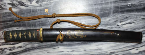 Japanese Tanto with Unusual Toad Motif