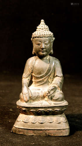 Chinese Ming Bronze Seated Buddha