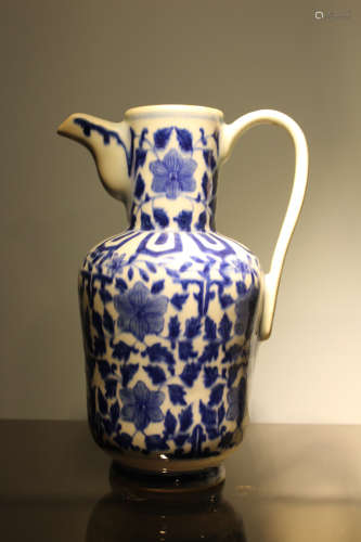 Chinese Blue White Porcelain Ewer