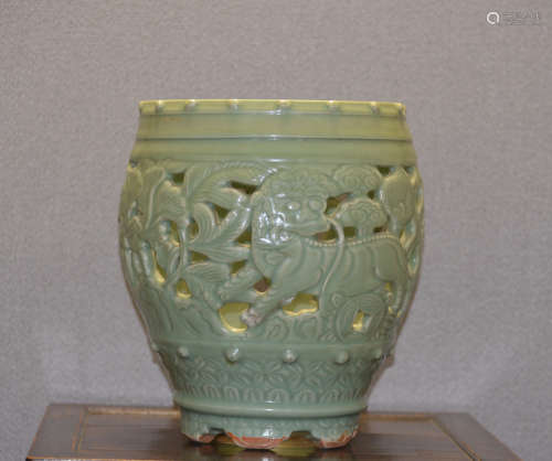 Chinese Ming Celadon Porcelain Garden Seat