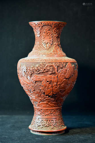 Chinese Cinnebar Vase