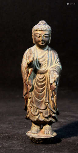 Chinese Bronze Buddha of Standing Pose