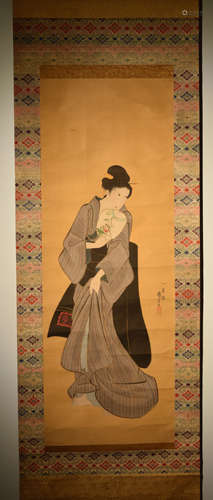 Japanese Scroll Painting of Beauty