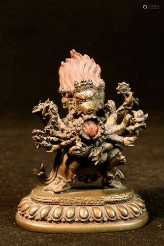 Sino Tibetan Bronze Yab Yum Figurine