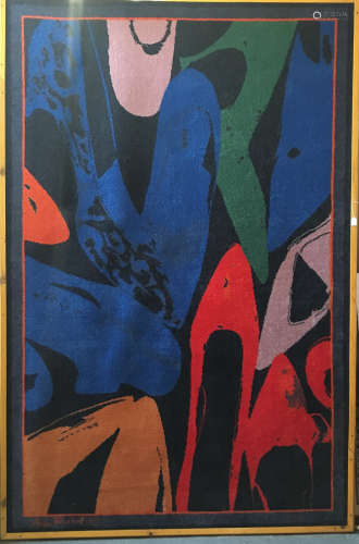Art Deco Hanging Rug Designed by Andy Warhol