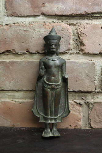 Antique Cambodia Bronze Buddha