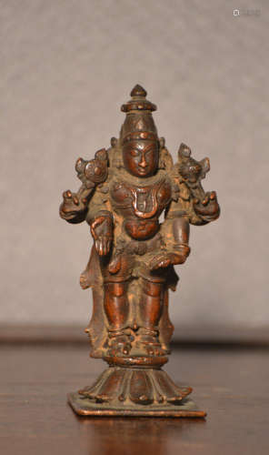 Indian Bronze Diety with Four Arm