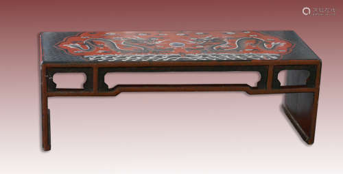 Chinese Lacquer Table with Dragon Motif