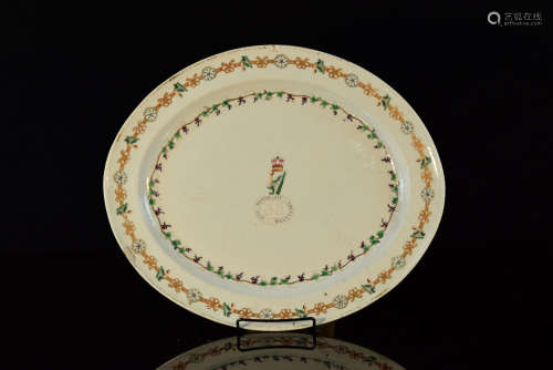 Quis Separatist MDCCLXXXIII Chinese Export Porcelain Platter 1783