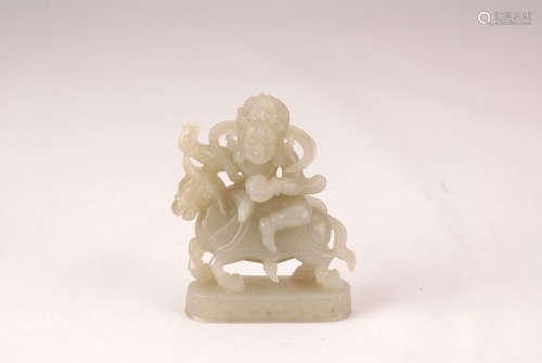 A Chinese Jade Carved Buddha