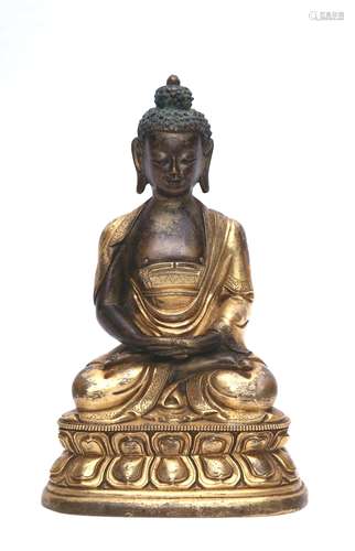 A Chinese Gilt Bronze Buddha