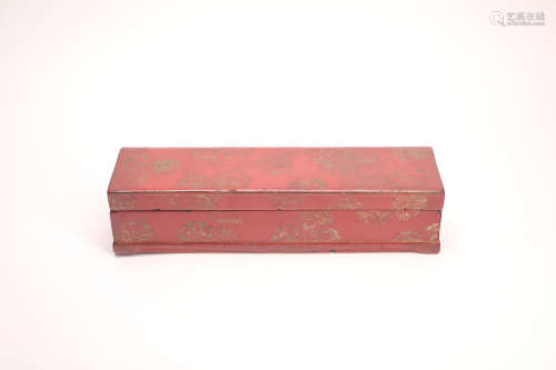 A Chinese  Lacquer Box with Cover