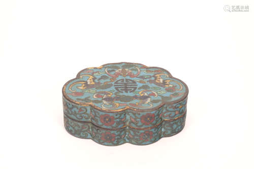 A Chinese Cloisonné Box with Cover