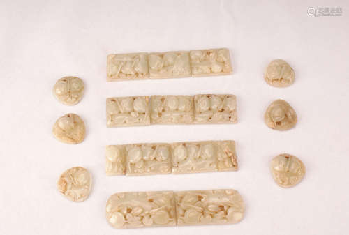 18 Chinese Carved Jade Pendants