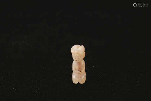 A Chinese Carved Jade with Figural of Lady