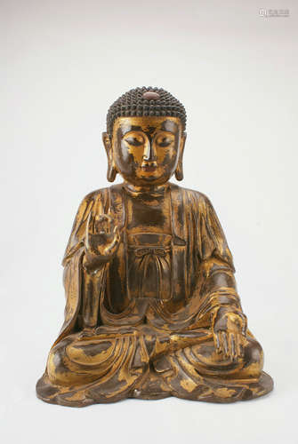 A Chinese Gilt Bronze Buddha