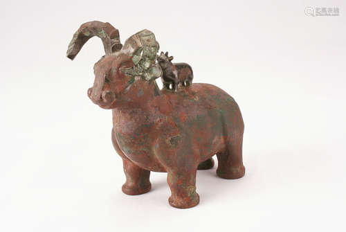 A Chinese Bronze Bull