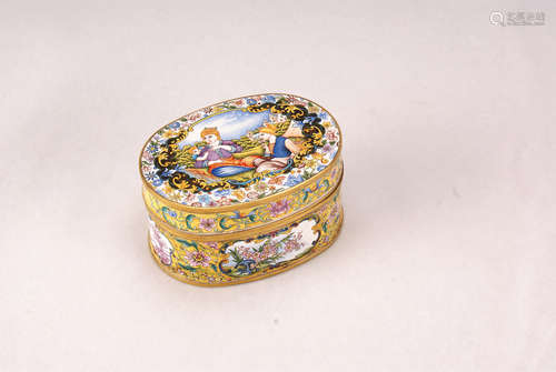 A Chinese Cloisonné Box with Cover