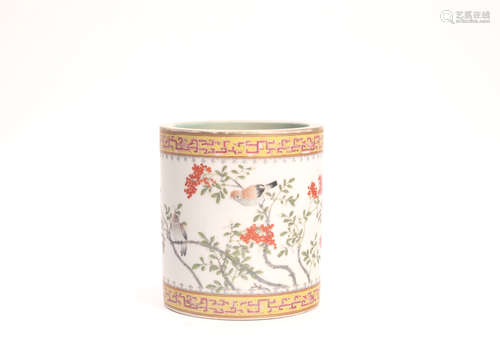 A Chinese Porcelain Brush Pot