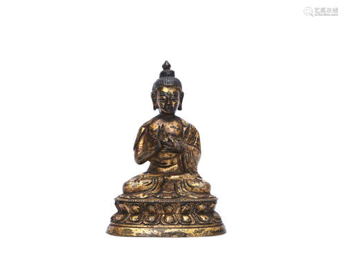 A Chinese Gilt Bronze Buddha