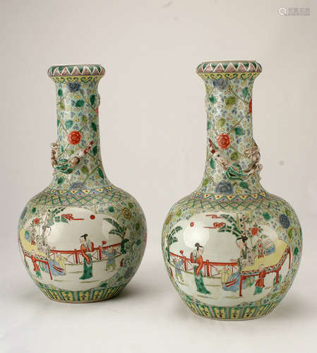 A Pair of Chinese Porcelain Vases