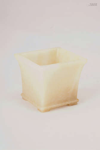 A Chinese Jade Square Planter