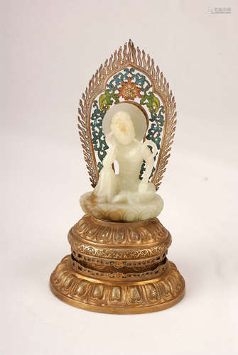 A Chinese Jade Carved Buddha