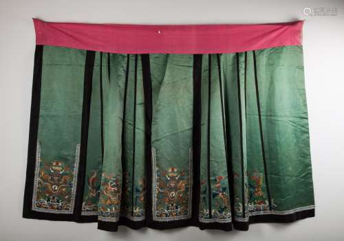 CHINESE QING DYNASTY LADY EMBROIDERY SKIRT