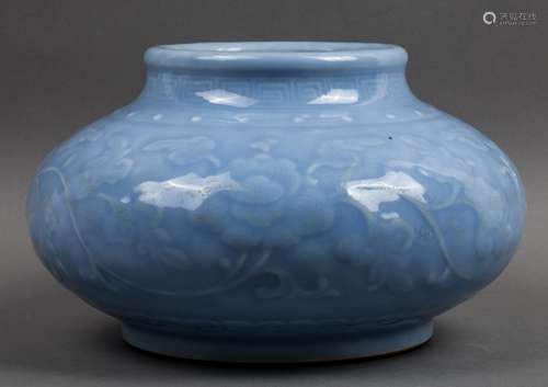 CHINESE QING DYNASTY BLUE GLAZED VASE