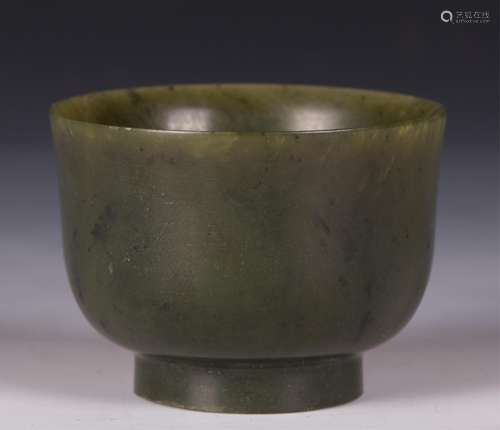 CHINESE SPINACH JADE CUP