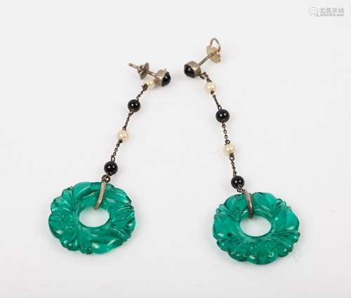 PAIR OF CHINESE EARRINGS