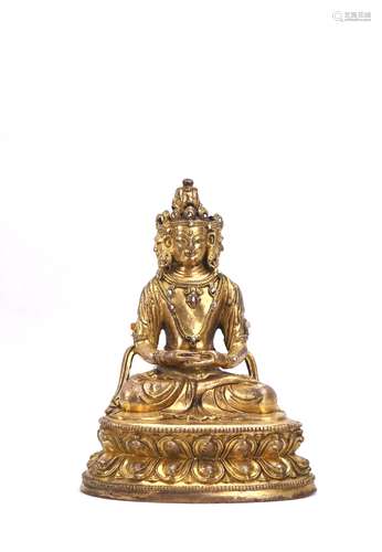 A Chinese Gilt Bronze Buddha