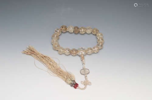 A Chinese Crystal Prayer Beads