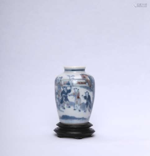 A Chinese Red Glazed Porcelain Jar