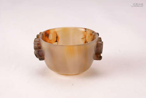 A Chinese Carved Agate Bowl