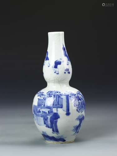 Chinese Blue and White Double Gourd Vase