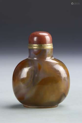 Chinese Mongolian Agate Snuff Bottle