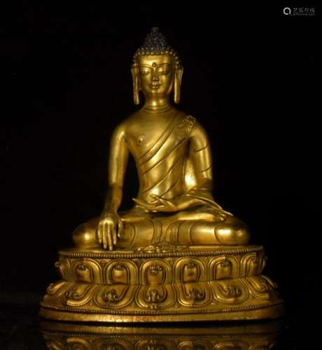 Chinese Gilt Bronze Buddha Statue