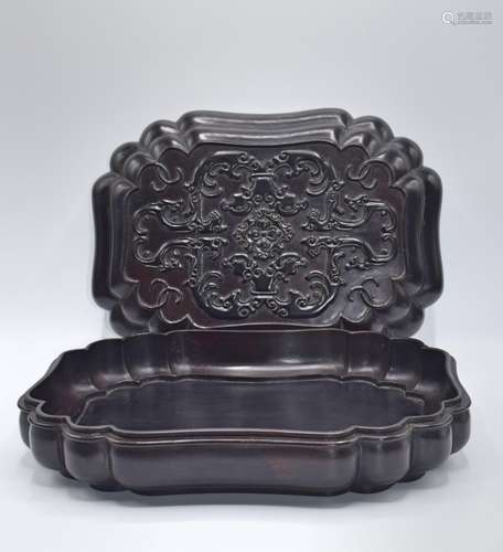 Chinese Zitan Scholar Box