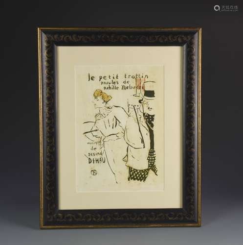 Framed Henri Toulouse-Lautrec Lithograph